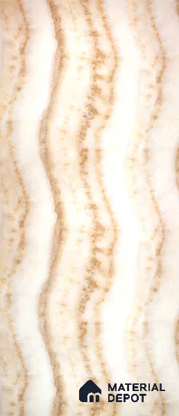 PN 06624 Marble Look Alabaster Sheet 8 ft x 4 ft Texture Finish - 3 mm | Suitable for Pooja Room, Feature Wall, Ceiling & Reception