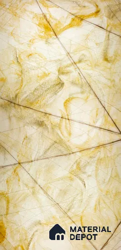 PN 06666 Marble Look Alabaster Sheet 8 ft x 4 ft Texture Finish  - 6 mm | Suitable for  Pooja Room, Feature Wall, Ceiling & Reception