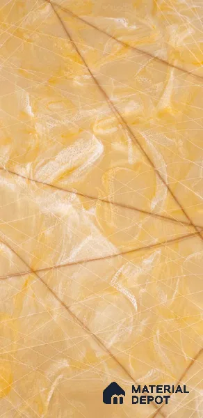 PN 06666 Marble Look Alabaster Sheet 8 ft x 4 ft Texture Finish  - 6 mm | Suitable for  Pooja Room, Feature Wall, Ceiling & Reception