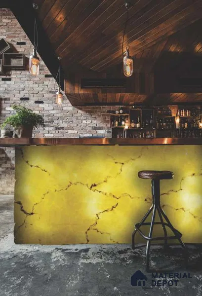 PN 06553 Marble Look Alabaster Sheet 8 ft x 4 ft Texture Finish - 6 mm | Suitable for Pooja Room, Feature Wall, Ceiling & Reception