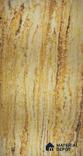 PN 06579 Marble Look Alabaster Sheet 8 ft x 4 ft Texture Finish  - 6 mm | Suitable for  Pooja Room, Feature Wall, Ceiling & Reception