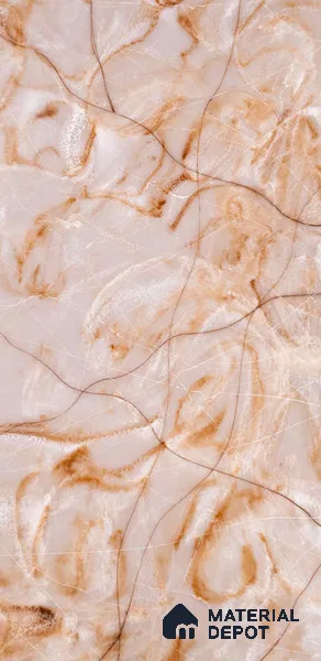 PN 06668 Marble Look Alabaster Sheet 8 ft x 4 ft Texture Finish  - 6 mm | Suitable for  Pooja Room, Feature Wall, Ceiling & Reception