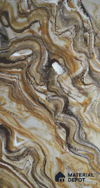 PN 06587 Marble Look Alabaster Sheet 8 ft x 4 ft Texture Finish - 6 mm | Suitable for Pooja Room, Feature Wall, Ceiling & Reception