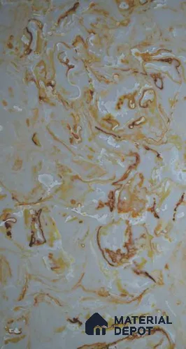 PN 06576 Marble Look Alabaster Sheet 8 ft x 4 ft Texture Finish - 6 mm | Suitable for Pooja Room, Feature Wall, Ceiling & Reception