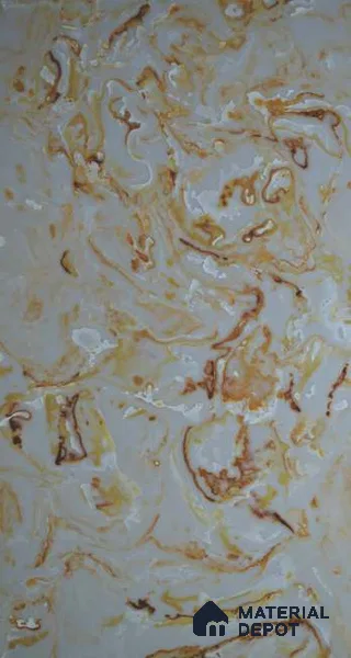 PN 06576 Marble Look Alabaster Sheet 8 ft x 4 ft Texture Finish - 6 mm | Suitable for Pooja Room, Feature Wall, Ceiling & Reception