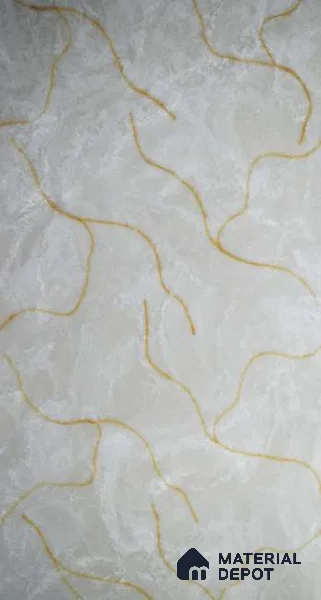PN 06574 Marble Look Alabaster Sheet 8 ft x 4 ft Texture Finish - 6 mm | Suitable for Pooja Room, Feature Wall, Ceiling & Reception