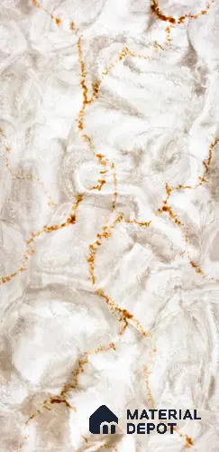 PN 06663 Marble Look Alabaster Sheet 8 ft x 4 ft Texture Finish  - 6 mm | Suitable for  Pooja Room, Feature Wall, Ceiling & Reception