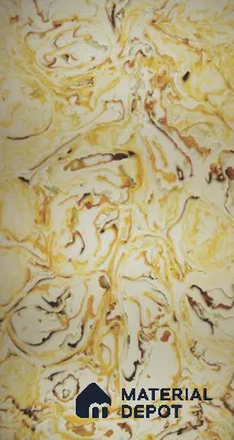 PN 06577 Marble Look Alabaster Sheet 8 ft x 4 ft Texture Finish  - 6 mm | Suitable for  Pooja Room, Feature Wall, Ceiling & Reception