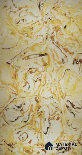 PN 06577 Marble Look Alabaster Sheet 8 ft x 4 ft Texture Finish - 6 mm | Suitable for Pooja Room, Feature Wall, Ceiling & Reception