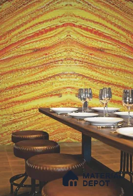 PN 06566 Patterned Look Alabaster Sheet 8 ft x 4 ft Texture Finish  - 6 mm | Suitable for  Pooja Room, Feature Wall, Ceiling & Reception