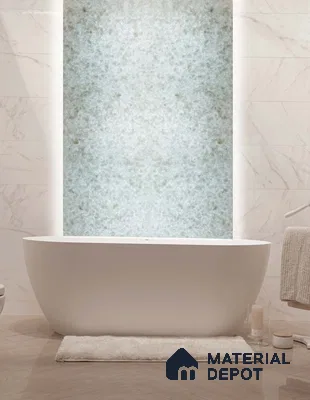 PN 06545 Marble Look Alabaster Sheet 8 ft x 4 ft Texture Finish  - 8 mm | Suitable for  Pooja Room, Feature Wall, Ceiling & Reception