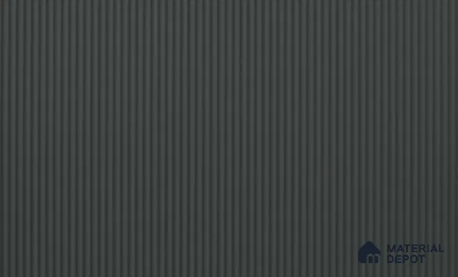 Charcoal Grey Fluted Solid Color LM 24588 8 ft x 4 ft Texture Finish PVC Laminate - 1 mm | Suitable for TV Unit,Wardrobe, Kitchen Cabinets