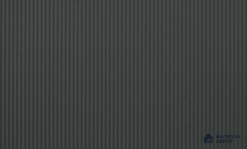 Charcoal Grey Fluted Solid Color LM 24588 8 ft x 4 ft Texture Finish PVC Laminate - 1 mm | Suitable for TV Unit,Wardrobe, Kitchen Cabinets