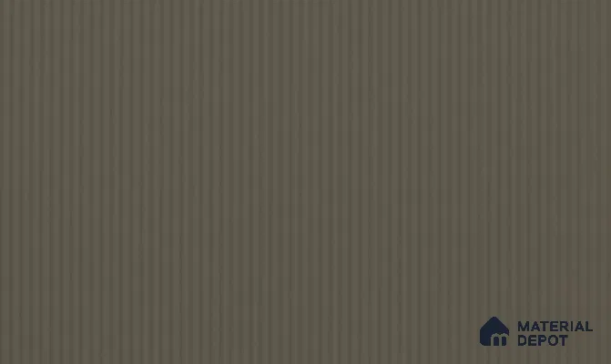Dark Taupe Brown Fluted Solid Color LM 24585 8 ft x 4 ft Texture Finish PVC Laminate - 1 mm | Suitable for TV Unit,Wardrobe, Kitchen Cabinets