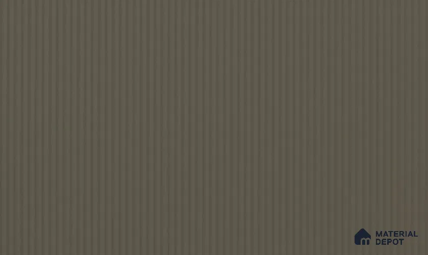 Dark Taupe Brown Fluted Solid Color LM 24585 8 ft x 4 ft Texture Finish PVC Laminate - 1 mm | Suitable for TV Unit,Wardrobe, Kitchen Cabinets
