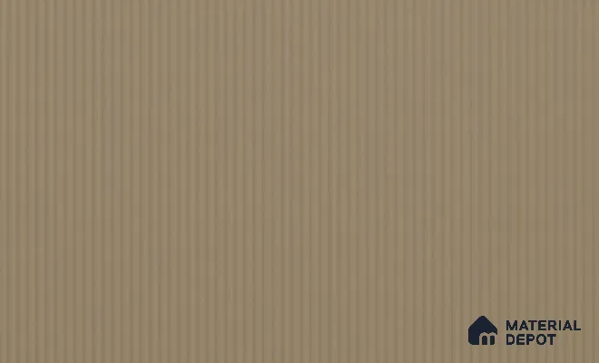 Taupe Brown Fluted Solid Color LM 24586 8 ft x 4 ft Texture Finish PVC Laminate - 1 mm | Suitable for TV Unit,Wardrobe, Kitchen Cabinets