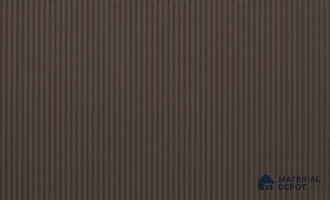 Chocolate Brown Fluted Solid Color LM 24587 8 ft x 4 ft Texture Finish PVC Laminate - 1 mm | Suitable for TV Unit,Wardrobe, Kitchen Cabinets
