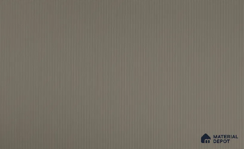 Taupe Brown Fluted Solid Color LM 24584 8 ft x 4 ft Texture Finish PVC Laminate - 1 mm | Suitable for TV Unit,Wardrobe, Kitchen Cabinets