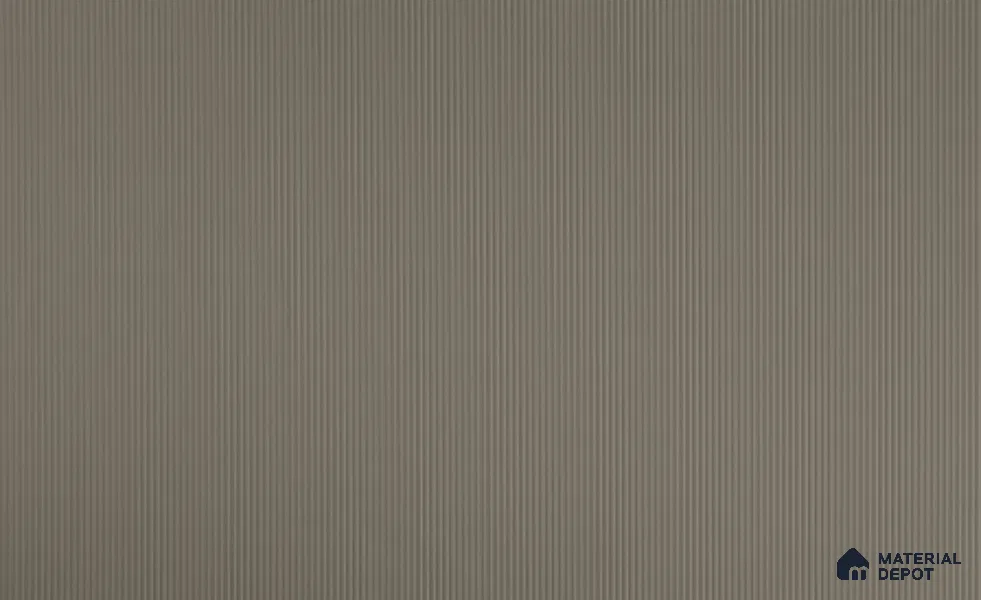 Taupe Brown Fluted Solid Color LM 24584 8 ft x 4 ft Texture Finish PVC Laminate - 1 mm | Suitable for TV Unit,Wardrobe, Kitchen Cabinets