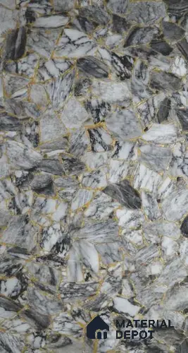 PN 06595 Patterned Look Alabaster Sheet 8 ft x 4 ft Texture Finish  - 8 mm | Suitable for  Pooja Room, Feature Wall, Ceiling & Reception