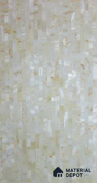 PN 06596 Patterned Look Alabaster Sheet 8 ft x 4 ft Texture Finish - 8 mm | Suitable for Pooja Room, Feature Wall, Ceiling & Reception