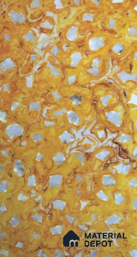 PN 06599 Patterned Look Alabaster Sheet 8 ft x 4 ft Texture Finish  - 8 mm | Suitable for  Pooja Room, Feature Wall, Ceiling & Reception