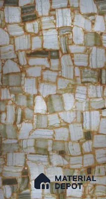 PN 06600 Patterned Look Alabaster Sheet 8 ft x 4 ft Texture Finish  - 8 mm | Suitable for  Pooja Room, Feature Wall, Ceiling & Reception