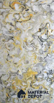 PN 06601 Marble Look Alabaster Sheet 8 ft x 4 ft Texture Finish  - 8 mm | Suitable for  Pooja Room, Feature Wall, Ceiling & Reception