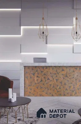 PN 06608 Patterned Look Alabaster Sheet 8 ft x 4 ft Texture Finish  - 5 mm | Suitable for  Pooja Room, Feature Wall, Ceiling & Reception