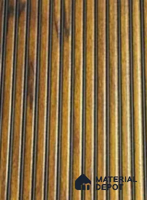 8504 Brown Wood Look 9.5 ft x 1 ft WPC Fluted Wall Panel - 6 mm