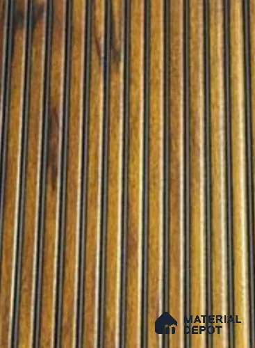 9804 Brown Wood Look 9.5 ft x 1 ft WPC Fluted Wall Panel - 6 mm
