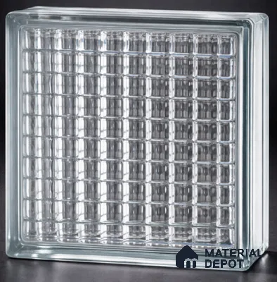 Clear Glass Block 190 mm x 190 mm Candy Pattern - 90 mm