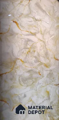 PN 06687 Marble Look Alabaster Sheet 8 ft x 4 ft Texture Finish  - 6 mm | Suitable for  Pooja Room, Feature Wall, Ceiling & Reception
