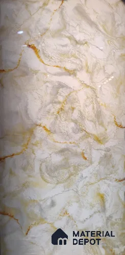 PN 06687 Marble Look Alabaster Sheet 8 ft x 4 ft Texture Finish - 6 mm | Suitable for Pooja Room, Feature Wall, Ceiling & Reception