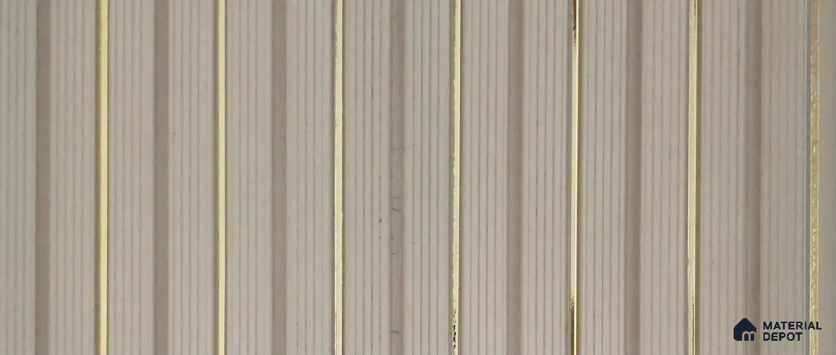PN 07789 Patterned Look Louver 8 ft x 0.65 ft Texture Finish  - 6 mm | Suitable for Feature Wall, TV Unit & Living Room