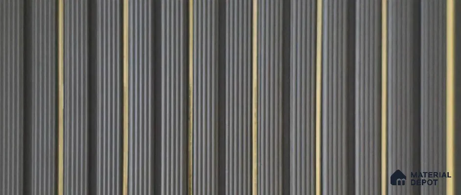 PN 07791 Patterned Look Louver 8 ft x 0.65 ft Texture Finish  - 6 mm | Suitable for Feature Wall, TV Unit & Living Room