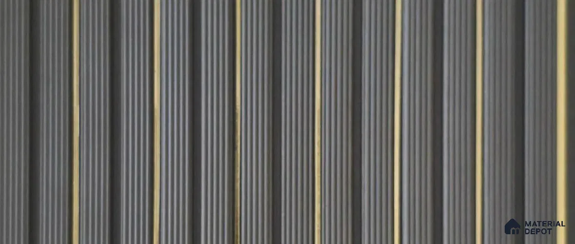 PN 07791 Patterned Look Louver 8 ft x 0.65 ft Texture Finish  - 6 mm | Suitable for Feature Wall, TV Unit & Living Room