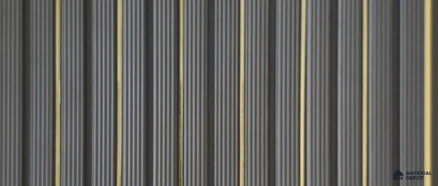 PN 07791 Patterned Look Louver 8 ft x 0.65 ft Texture Finish - 6 mm | Suitable for Feature Wall, TV Unit & Living Room