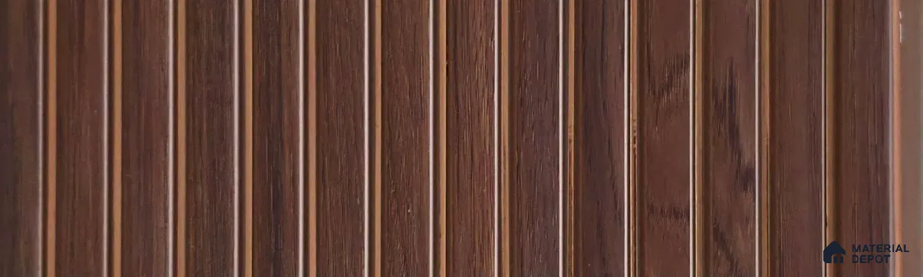 PN 07793 Wood Look Louver 8 ft x 0.65 ft Texture Finish  - 6 mm | Suitable for Feature Wall, TV Unit & Living Room