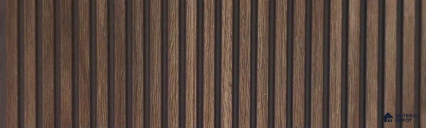 PN 07794 Wood Look Louver 8 ft x 0.65 ft Texture Finish - 6 mm | Suitable for Feature Wall, TV Unit & Living Room