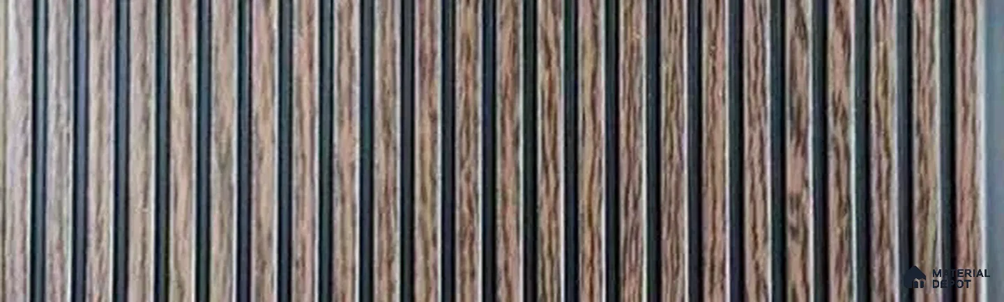 PN 07799 Wood Look Louver 8 ft x 0.65 ft Texture Finish - 6 mm | Suitable for Feature Wall, TV Unit & Living Room