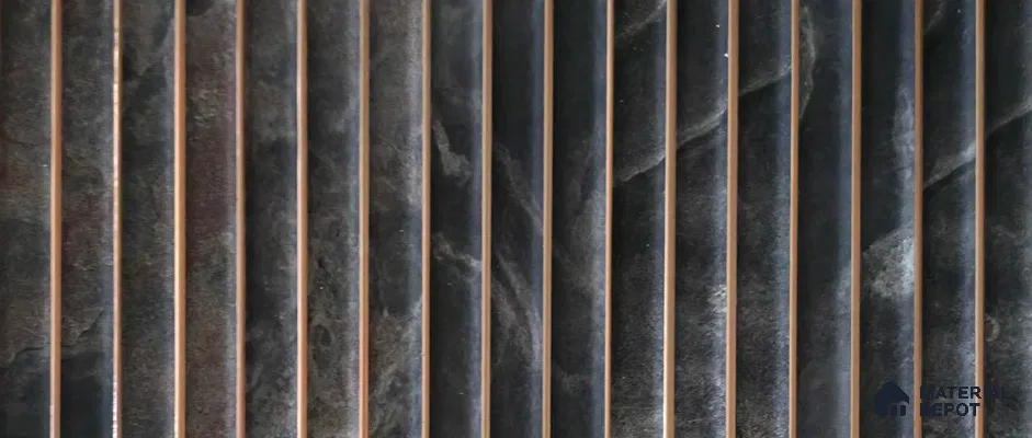 PN 07800 Marble Look Louver 8 ft x 0.65 ft Texture Finish  - 6 mm | Suitable for Feature Wall, TV Unit & Living Room