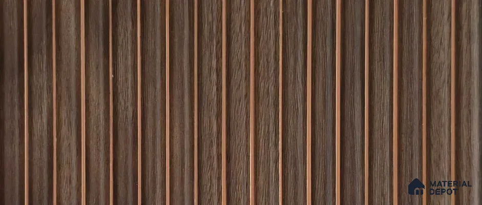 PN 07803 Wood Look Louver 8 ft x 0.65 ft Texture Finish  - 6 mm | Suitable for Feature Wall, TV Unit & Living Room