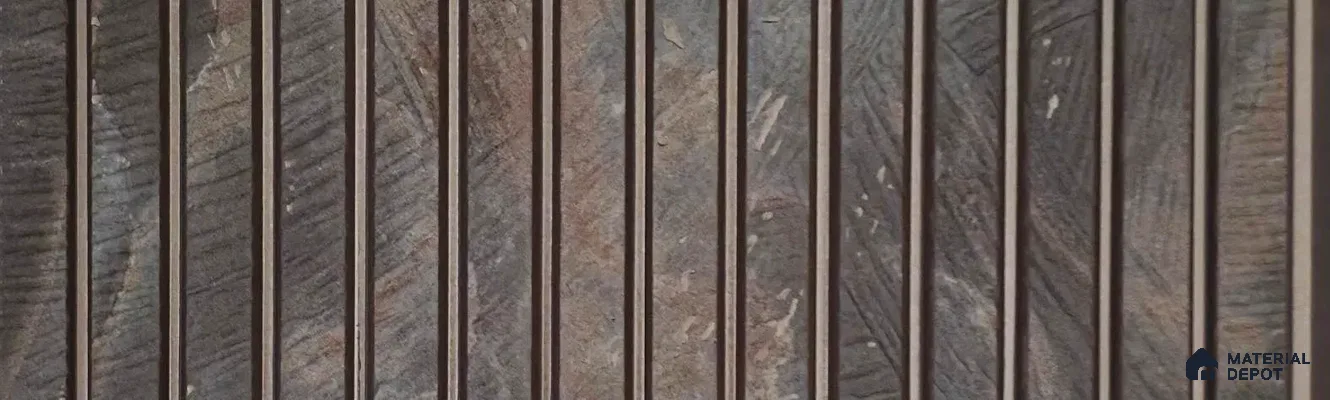 PN 07814 Marble Look Louver 8 ft x 0.65 ft Texture Finish  - 6 mm | Suitable for Feature Wall, TV Unit & Living Room