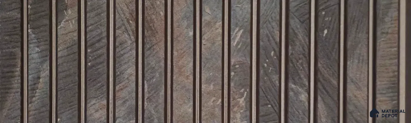 PN 07814 Marble Look Louver 8 ft x 0.65 ft Texture Finish - 6 mm | Suitable for Feature Wall, TV Unit & Living Room