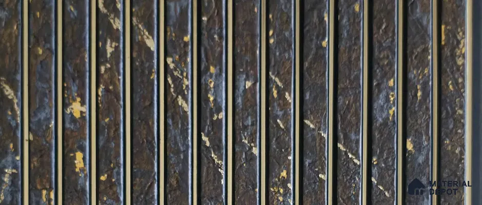 PN 07819 Marble Look Louver 8 ft x 0.65 ft Texture Finish  - 6 mm | Suitable for Feature Wall, TV Unit & Living Room
