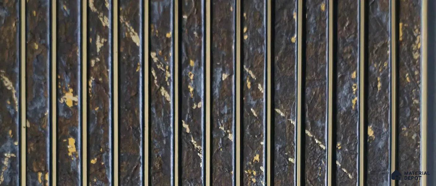 PN 07819 Marble Look Louver 8 ft x 0.65 ft Texture Finish - 6 mm | Suitable for Feature Wall, TV Unit & Living Room