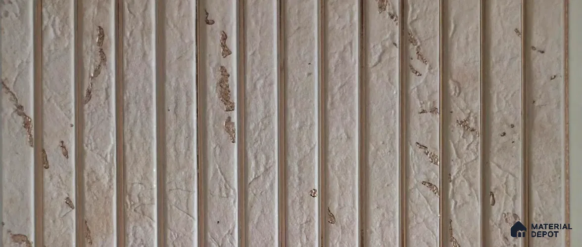 PN 07821 Marble Look Louver 8 ft x 0.65 ft Texture Finish - 6 mm | Suitable for Feature Wall, TV Unit & Living Room