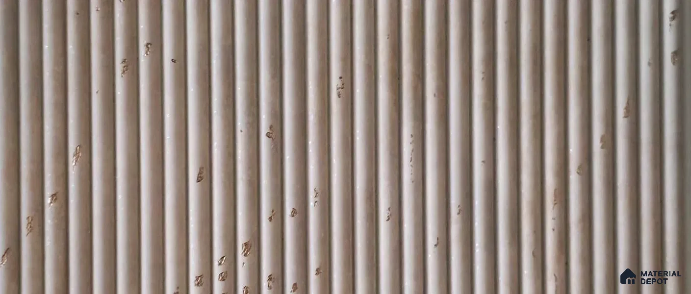 PN 07824 Marble Look Louver 8 ft x 0.65 ft Texture Finish - 6 mm | Suitable for Feature Wall, TV Unit & Living Room
