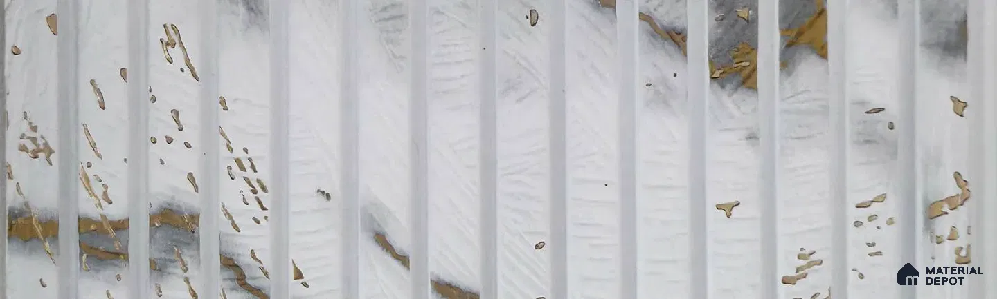 PN 07834 Marble Look Louver 9 ft x 0.65 ft Texture Finish - 6 mm | Suitable for Feature Wall, TV Unit & Living Room